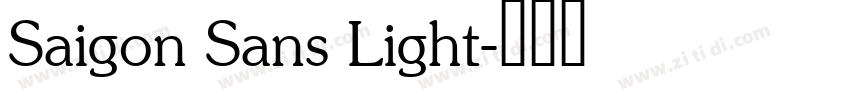 Saigon Sans Light字体转换